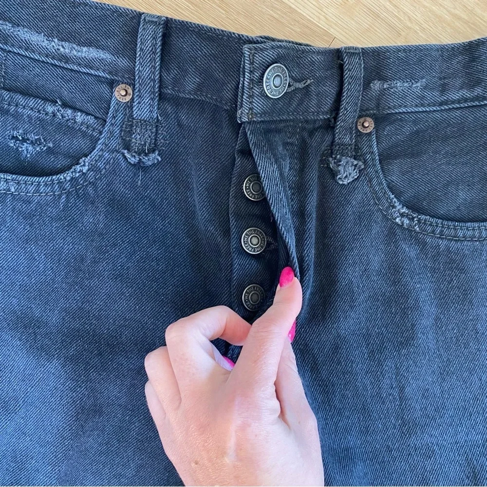 NEW Free People We the Free Black Denim Shorts